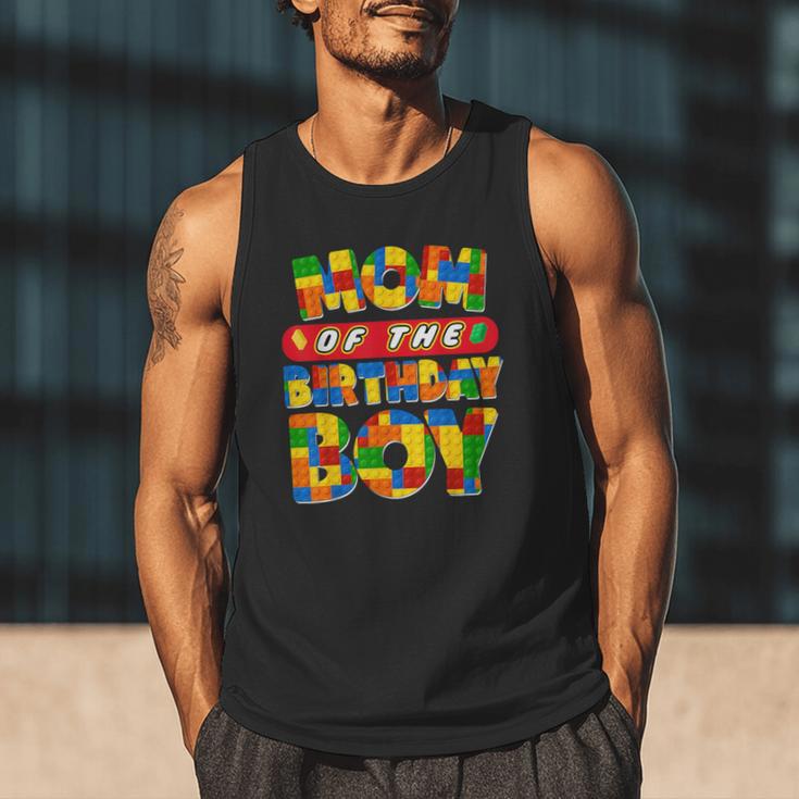 Mom And Dad Birthday Boy Building Bricks Family Party Decor Men Tank Top Mom And Dad Birthday Boy Building Bricks Family Party Decor Men Tank Top