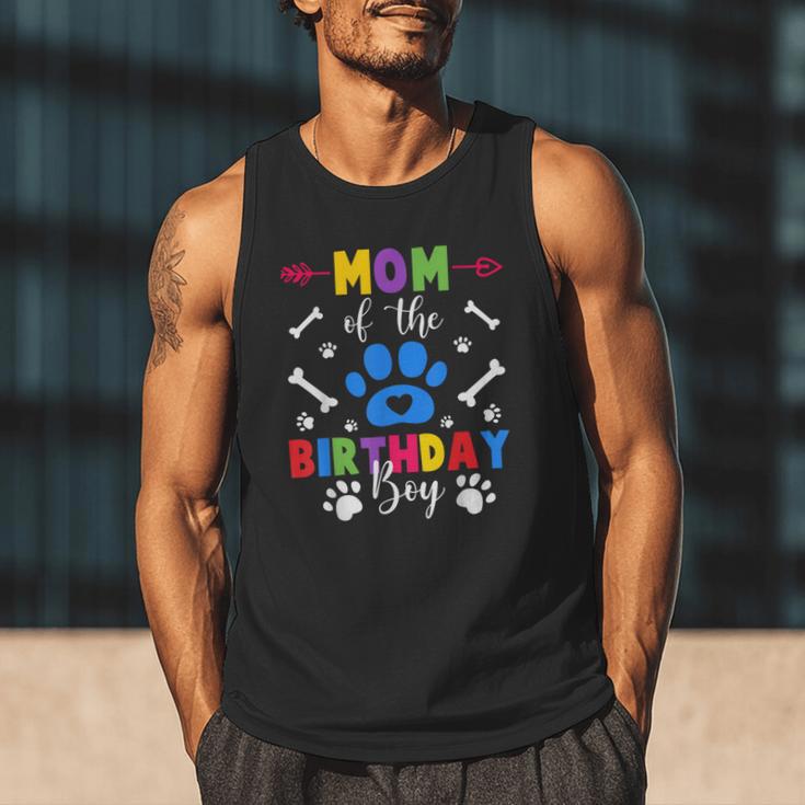 Mom And Dad Mom Of The Birthday Boy Dog Paw Family Matching Men Tank Top