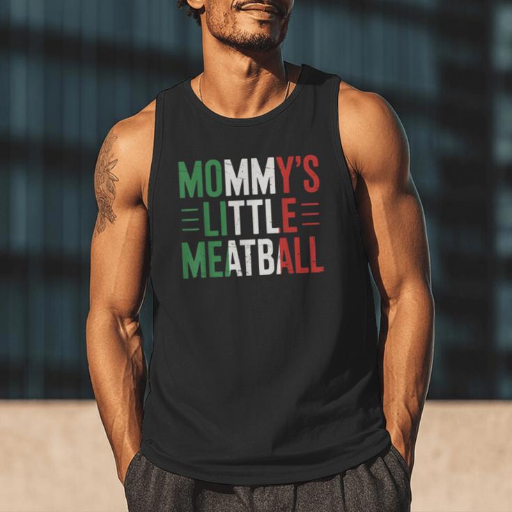 Mommy's Little Meatball Italian Quote Family Dad Mom Kids Men Tank Top