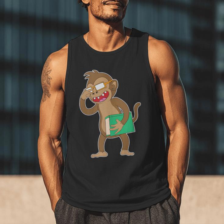 Monkey With a Book Men Tank Top
