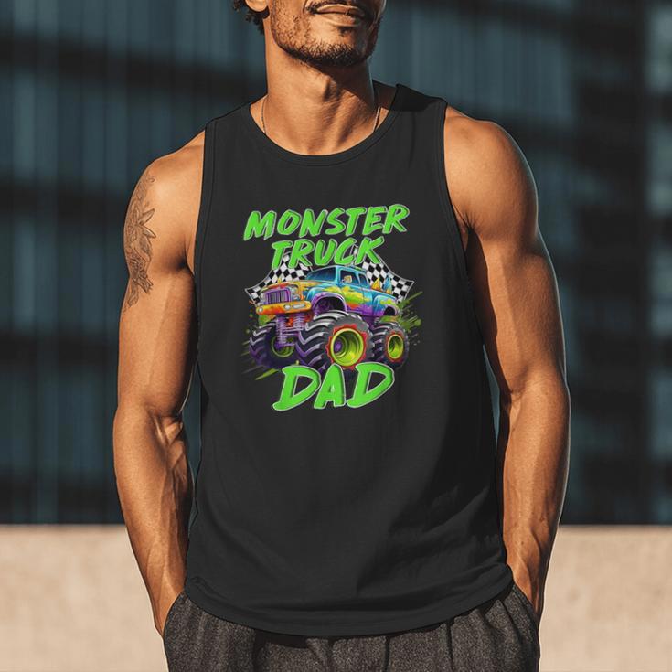 Monster Truck Dad Family Matching Birthday Party Fathers Day Men Tank Top