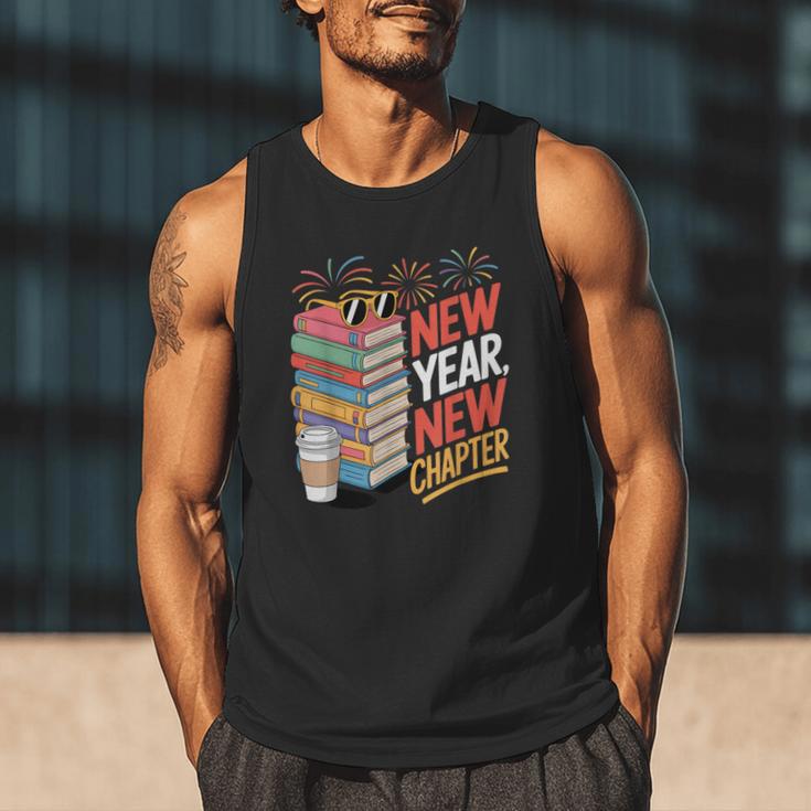 New Year New Chapter Book Lover Reader Men Tank Top