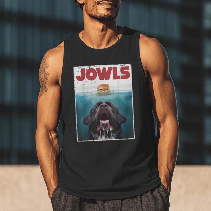 Newfoundland Dog Newfie Lab Jowls Burger Dog Mom Dad Men Tank Top