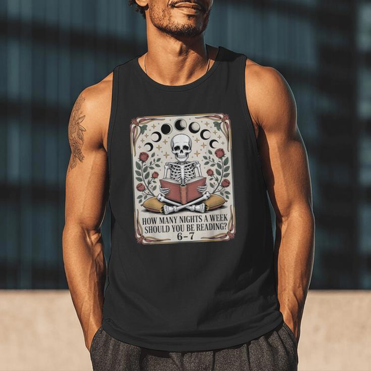 How Many Nights Reading Meme 6 7 Book Lover Men Tank Top