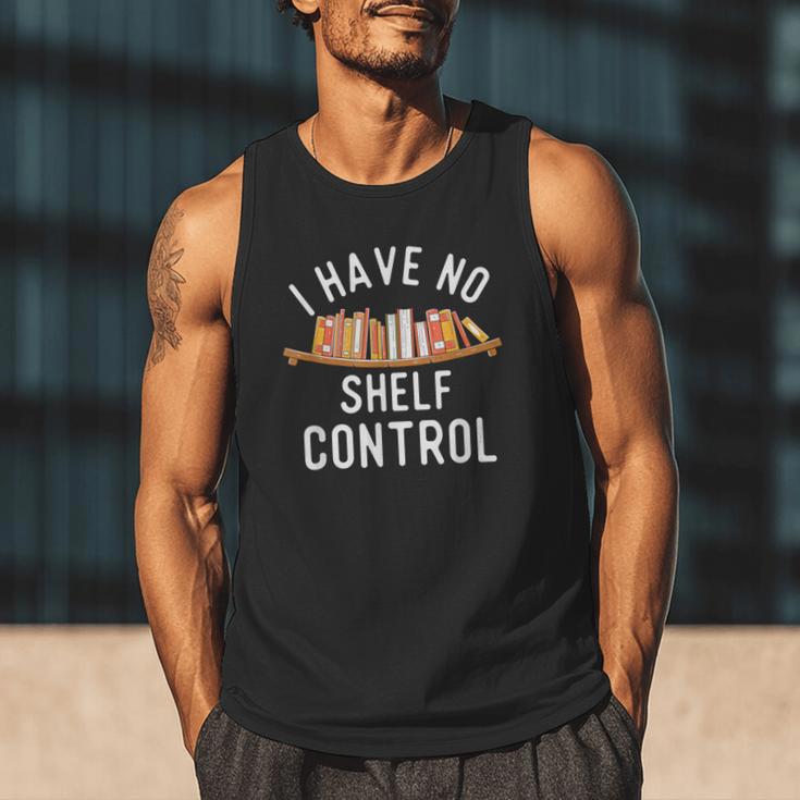I Have No Shelf Control Book Lover Reading Bookworm Reader Men Tank Top