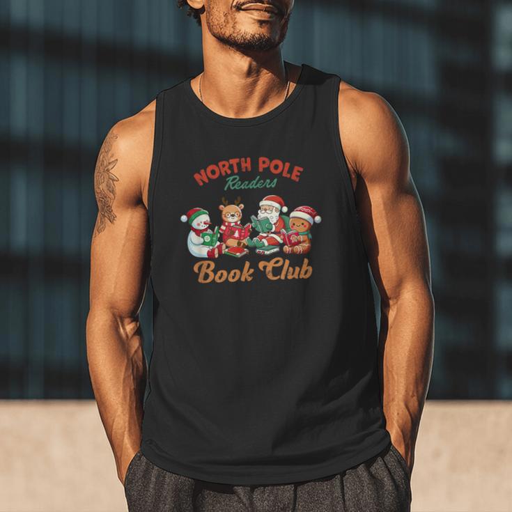 North Pole Readers Book Club Reading Book Christmas Men Tank Top North Pole Readers Book Club Reading Book Christmas Men Tank Top