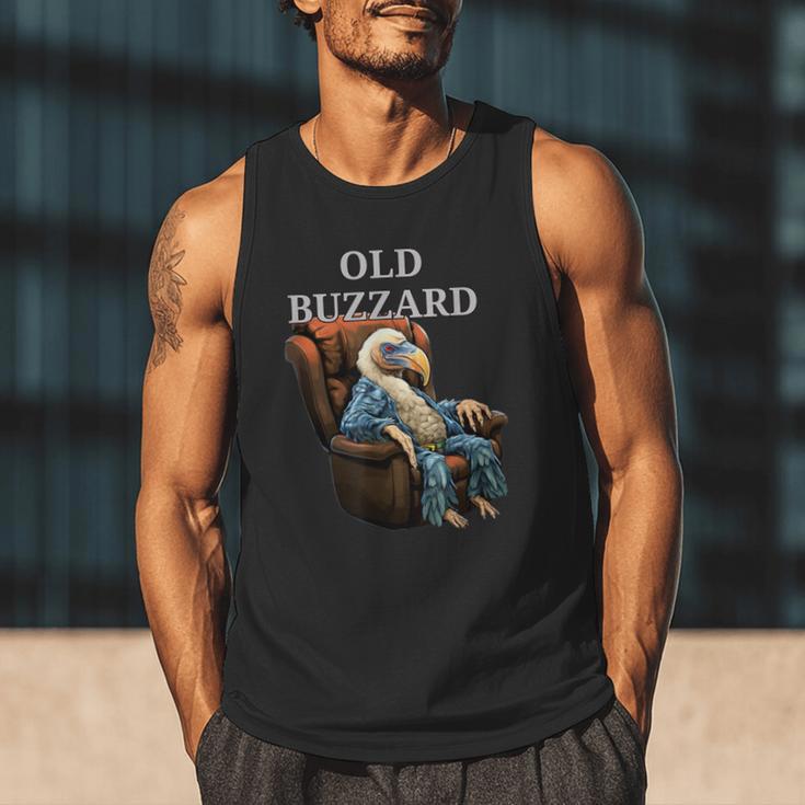Old Buzzard Bird Old Man Grandpa Recliner Dads Joke Men Tank Top