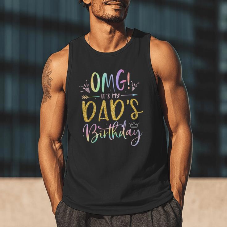 OMG It's My Dad's Birthday Happy Bday Father Tie Dye Small Men Tank Top