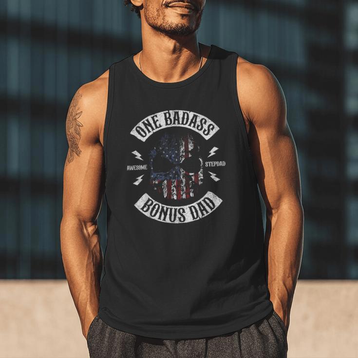 One Badass Bonus Stepdad Birthday Step Dad Men Tank Top