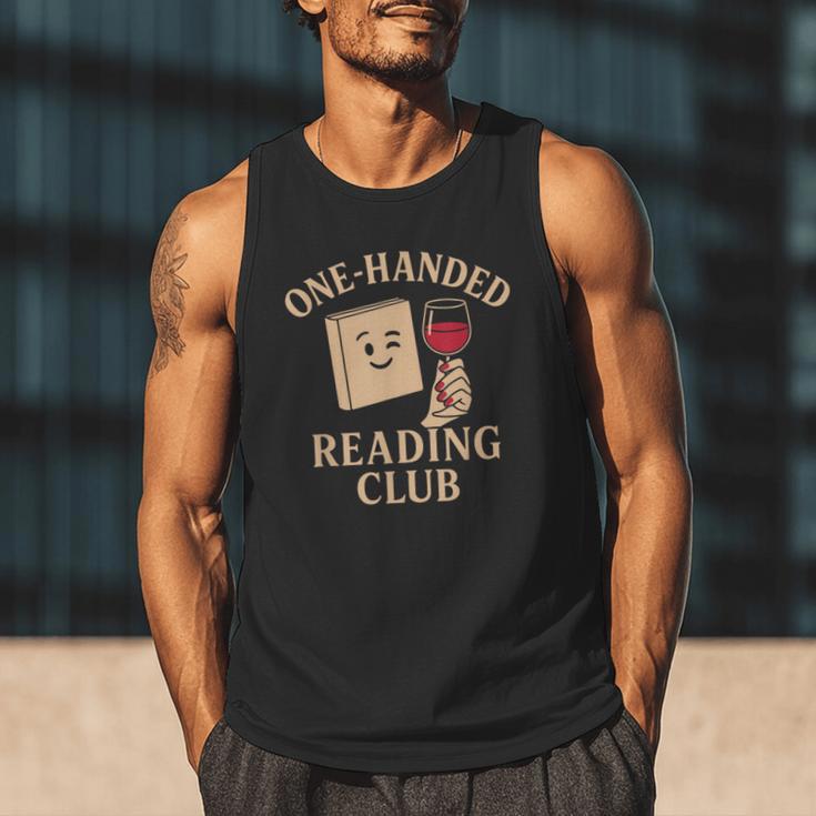 One-Handed Reading Club Smutty Book Lover Men Tank Top
