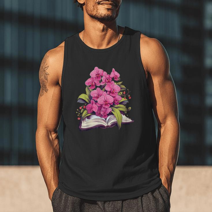 Orchids Flowers Book Floral Men Tank Top Orchids Flowers Book Floral Men Tank Top
