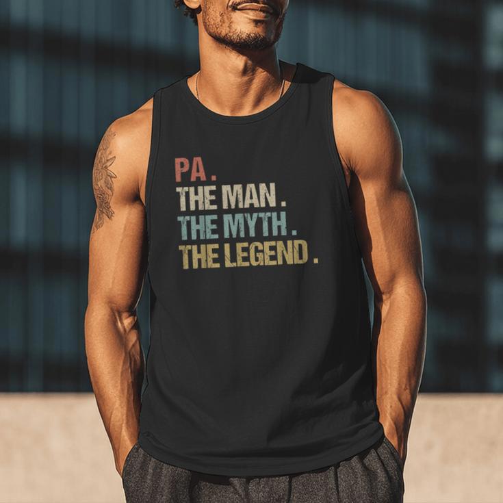 Pa The Man Myth Legend Shirt Father Dad Men Tank Top