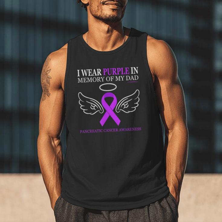 Pancreatic Cancer I Wear Purple In Memory Of My Dad Men Tank Top