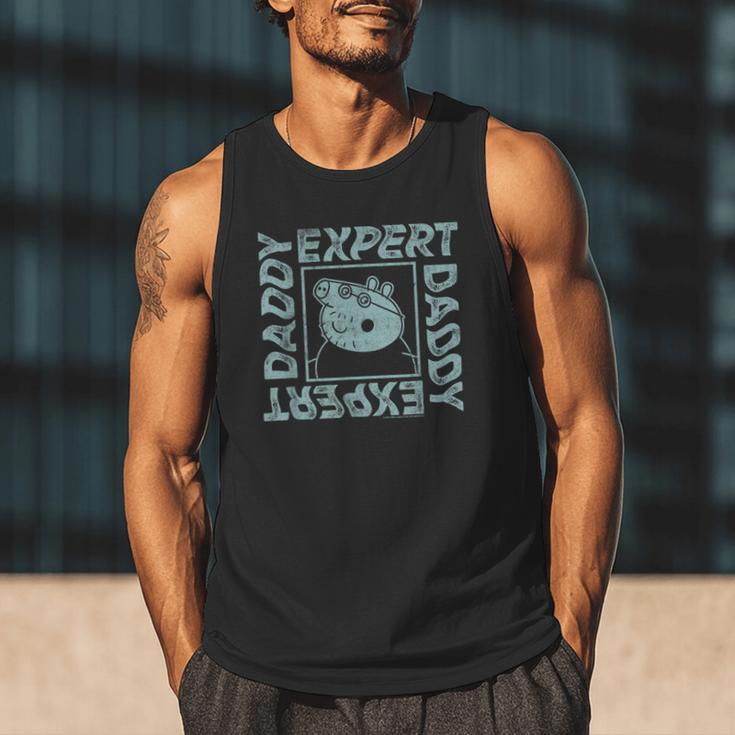 Peppa Pig Father's Day Expert Daddy Vintage Faded Box Logo Men Tank Top