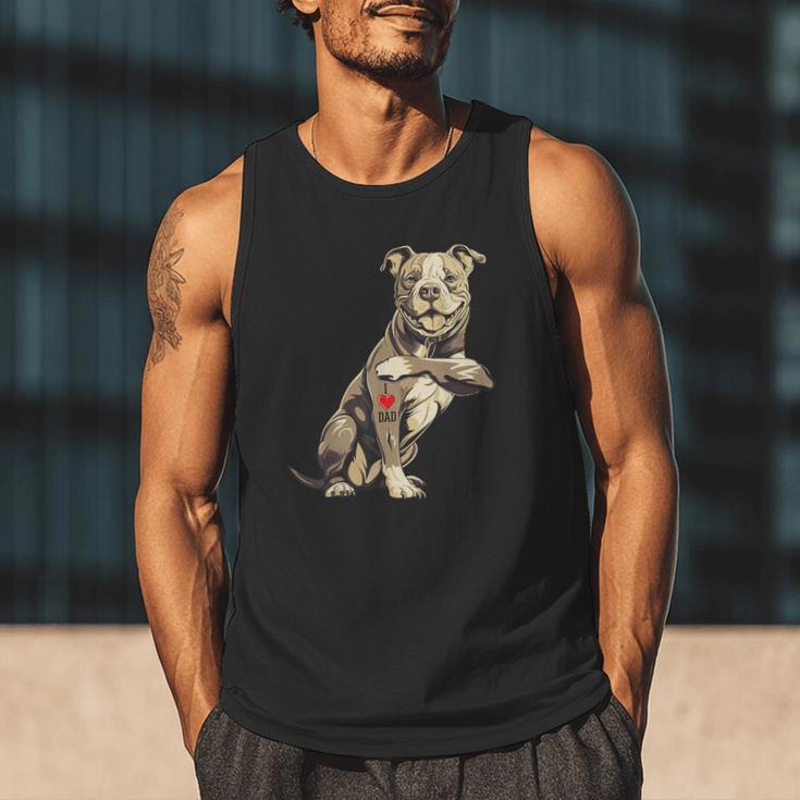 Pitbull I Love Dad Pit Bull Terrier Pettie Dog Owner Father Men Tank Top Pitbull I Love Dad Pit Bull Terrier Pettie Dog Owner Father Men Tank Top