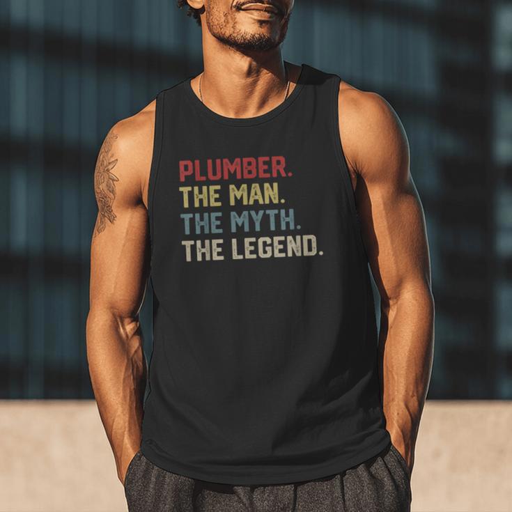 Plumber The Man The Myth The Legend Dad Hero Men Tank Top