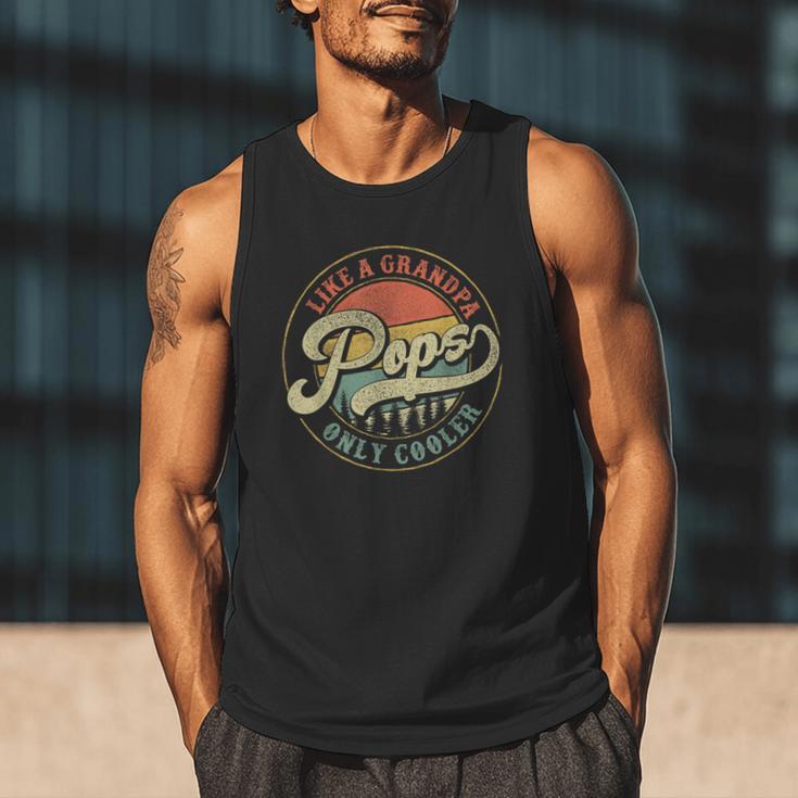 Pops Like a Grandpa Only Cooler Vintage Retro Pops Dad Men Tank Top Pops Like a Grandpa Only Cooler Vintage Retro Pops Dad Men Tank Top
