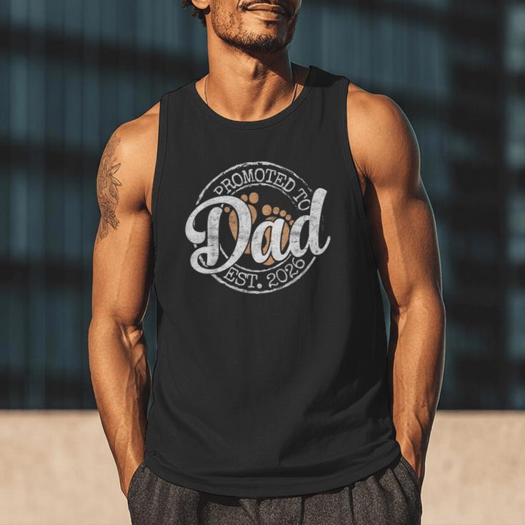 Promoted To Dad Est 2026 Stamp First Time Daddy To Be Men Tank Top