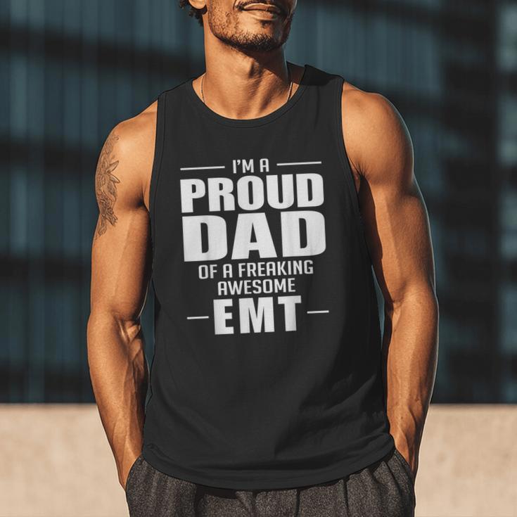 Proud Dad Of a Freaking Awesome EMT Emergency Medical Men Tank Top Proud Dad Of a Freaking Awesome EMT Emergency Medical Men Tank Top