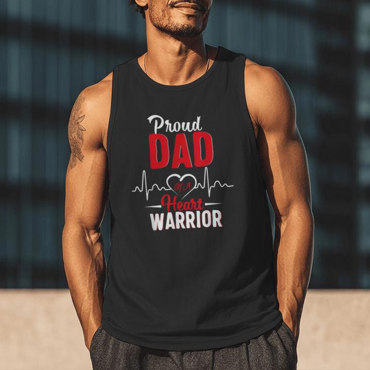 Proud Dad Of a Heart Warrior CHD Awareness Shirt Gift Men Tank Top