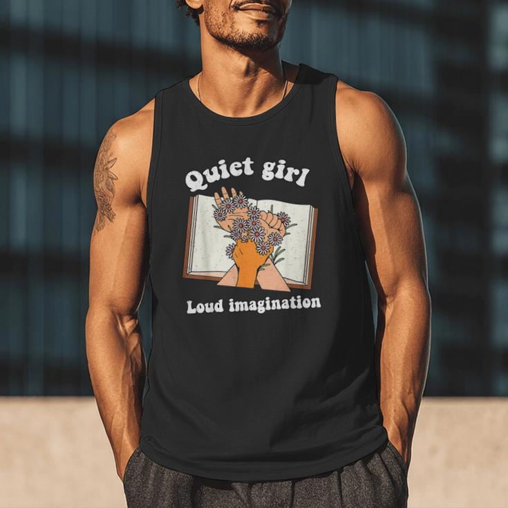 Quiet Girl Loud Imagination Book Lover Bookworm Reader Men Tank Top Quiet Girl Loud Imagination Book Lover Bookworm Reader Men Tank Top