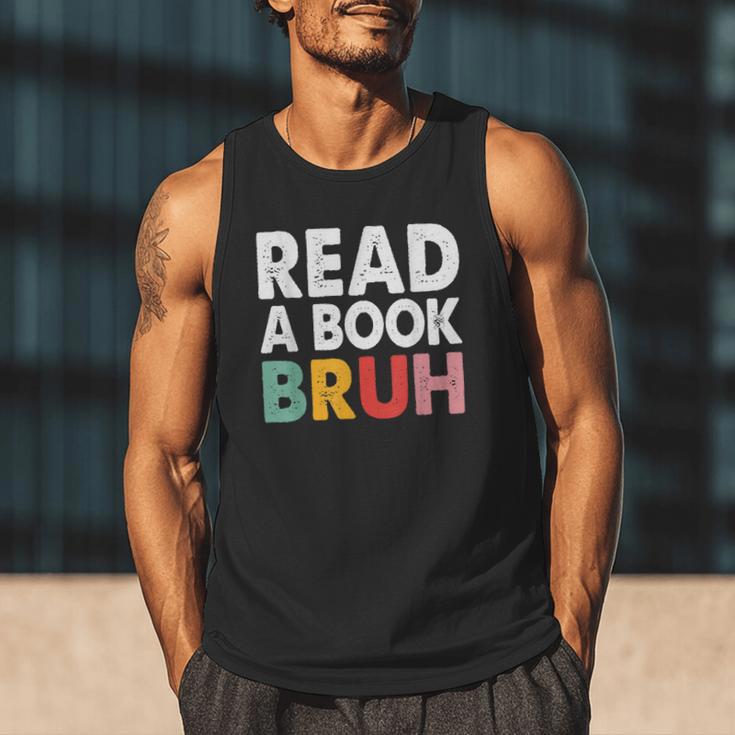Read A Book Bruh Teacher Men Tank Top