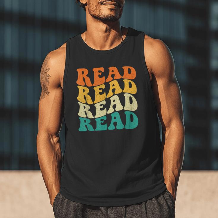 Read Read Read Read Book Lover Reading Bookworm Reader Men Tank Top