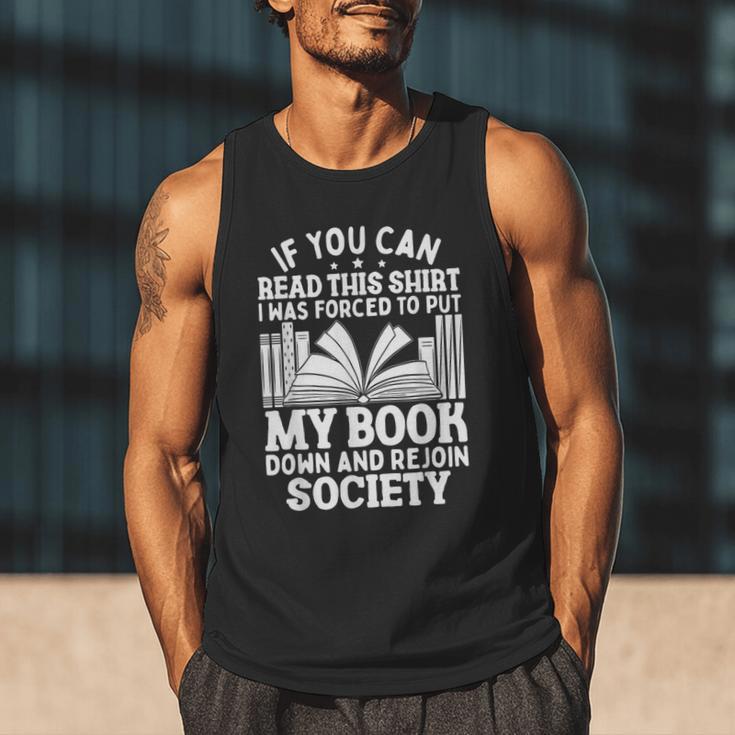 If You Can Read This For Book Lovers Reading Men Tank Top