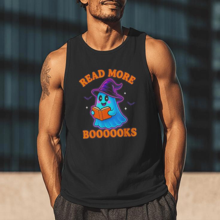 Read More Books Halloween Book Cute Ghost Reading Teaching Men Tank Top Read More Books Halloween Book Cute Ghost Reading Teaching Men Tank Top