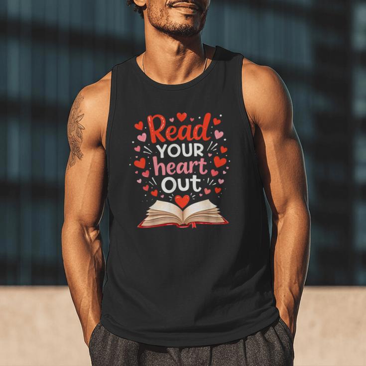 Read Your Heart Out Reading Book Lover Valentine Day Men Tank Top