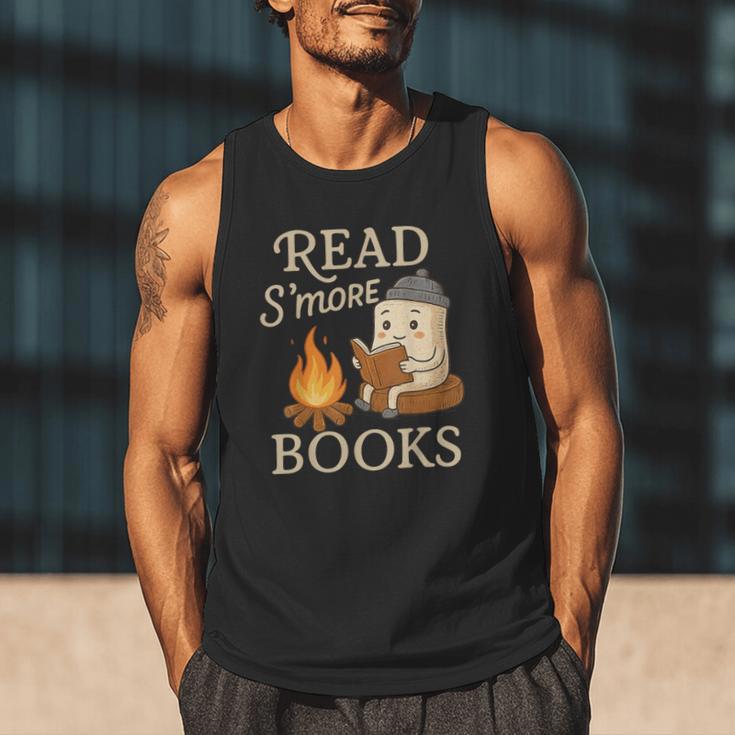 Read S'More Books Campfire Reading Book Lovers Camper Men Tank Top