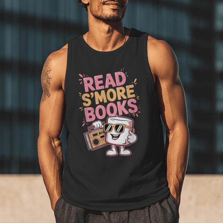 Read S'More Books Camping Outdoors Travel Campfire Smores Men Tank Top