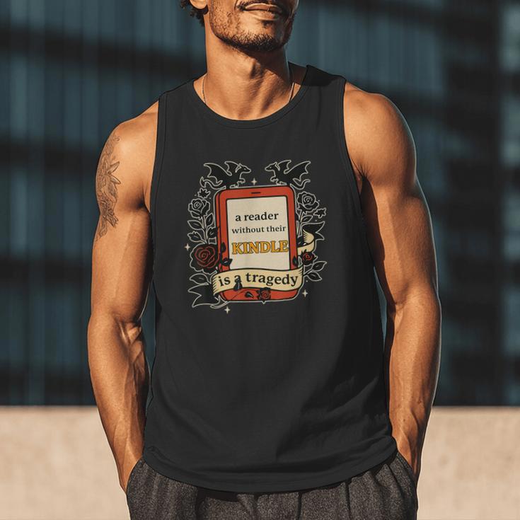 A Reader Without Their Book Is A Tragedy Dragon Rider Quote Men Tank Top A Reader Without Their Book Is A Tragedy Dragon Rider Quote Men Tank Top