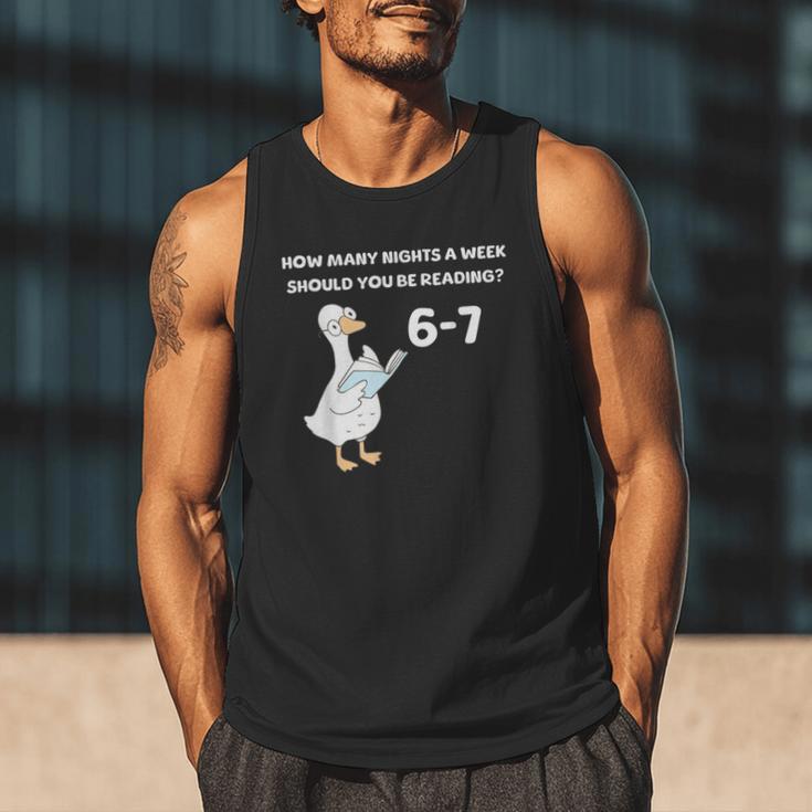 Reading 6-7 Silly Goose Read Books Bookish Bookworm Men Tank Top Reading 6-7 Silly Goose Read Books Bookish Bookworm Men Tank Top