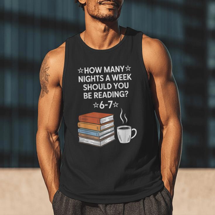 Reading 6-7 Six Seven Meme English Teacher Book Lover Men Tank Top