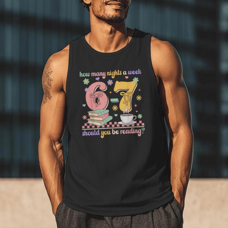 Reading 67 Teacher Six Seven Reading 6 7 Book Lover Men Tank Top Reading 67 Teacher Six Seven Reading 6 7 Book Lover Men Tank Top