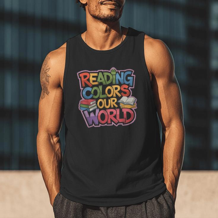 Reading Colors Our World Books Lover Men Tank Top