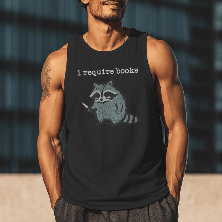 i Require Books Raccoon Men Tank Top i Require Books Raccoon Men Tank Top