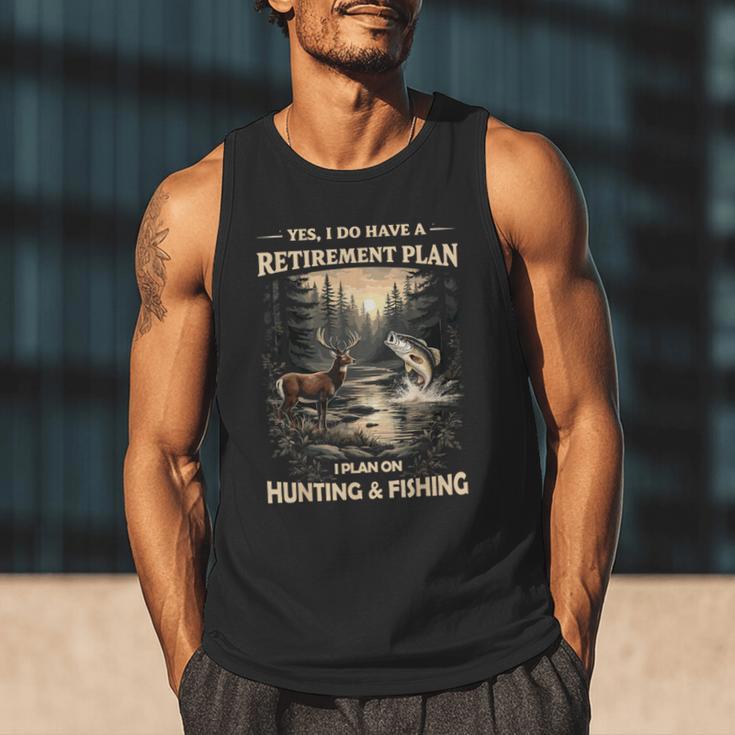 Retirement Plan On Hunting & Fishing Fisherman Hunter Dad Men Tank Top Retirement Plan On Hunting & Fishing Fisherman Hunter Dad Men Tank Top