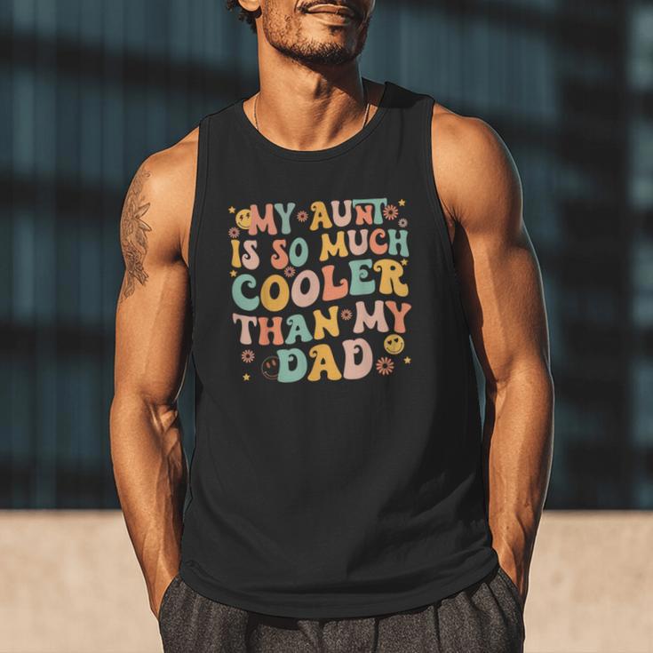Retro Groovy My Aunt Is So Much Cooler Than My Dad Kid Niece Men Tank Top
