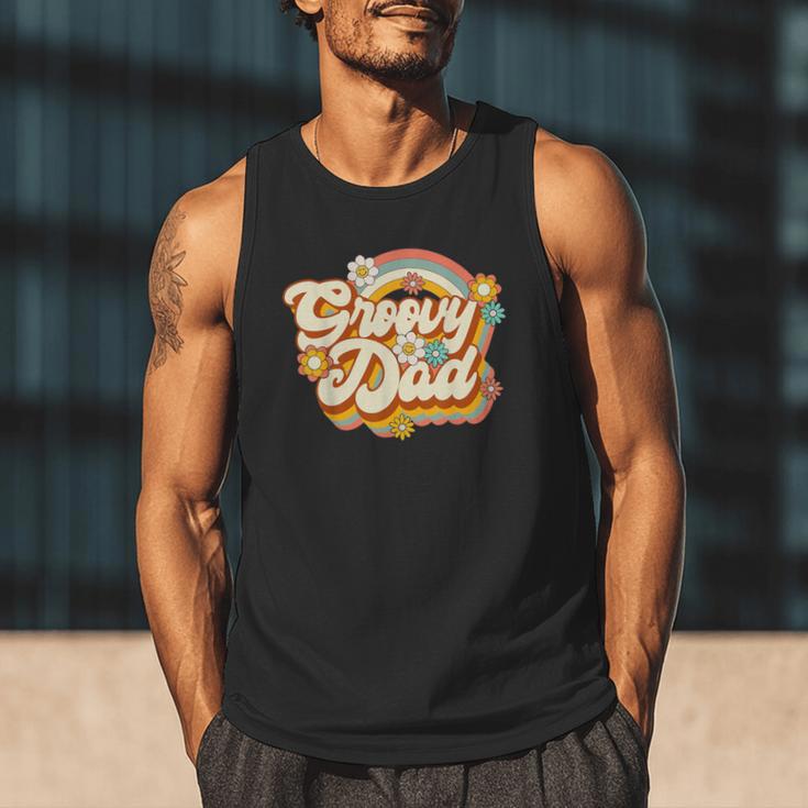 Retro Groovy Dad Family Birthday 60s 70s Hippie Costume Men Tank Top