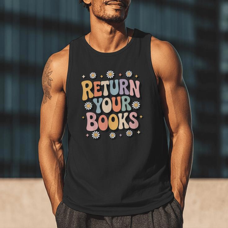 Return Your Books School Librarian Men Tank Top