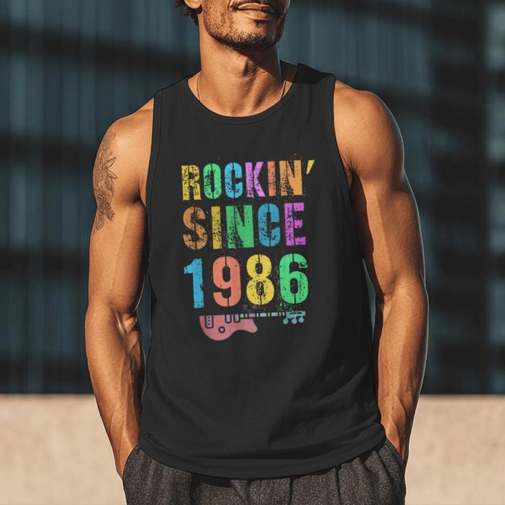 Rockin' Since 1986 Vintage Rockstar 40th Birthday Mom Dad 40 Men Tank Top Rockin' Since 1986 Vintage Rockstar 40th Birthday Mom Dad 40 Men Tank Top