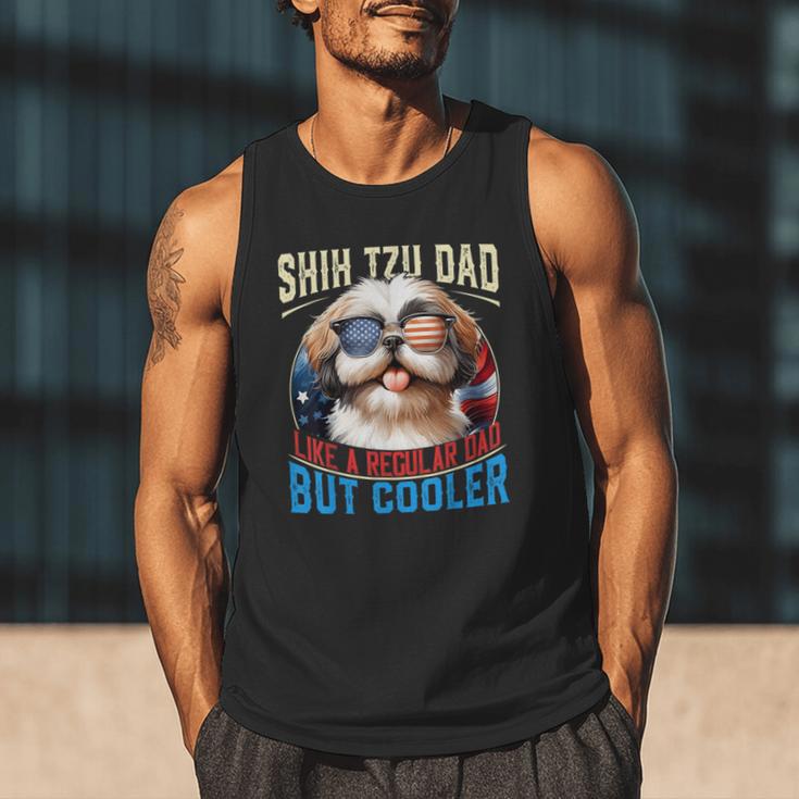 Shih Tzu Dad Like A Regular Dad But Cooler Dog Father's Day Men Tank Top