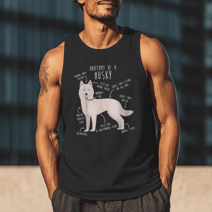 Siberian Husky Dog Anatomy Pet Mom Cute Dog Dad Men Women Kids Men Tank Top