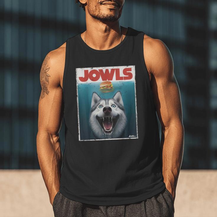 Siberian Husky Jowls Sled Dog Mom Top Alaskan Dog Dad Men Tank Top