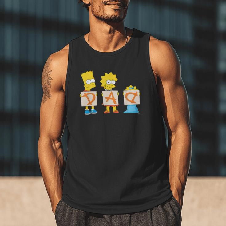 The Simpsons Father's Day Bart Lisa Maggie Dad Birthday Men Tank Top