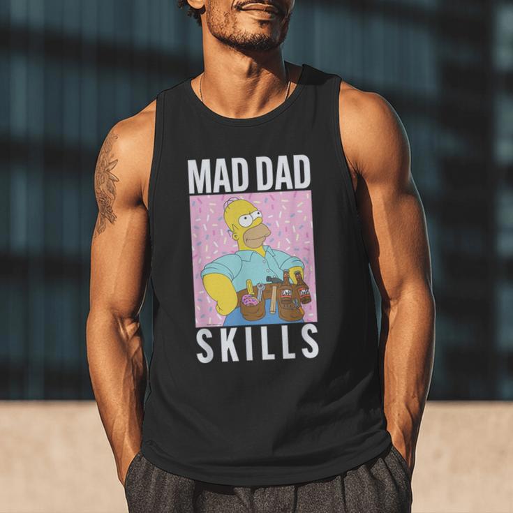 The Simpsons Father's Day Mad Dad Skills Homer Poster Men Tank Top