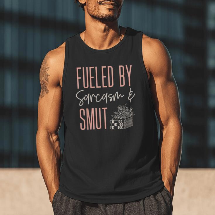 Smutty Book Lover Women Fueled By Sarcasm And Smut Spicy Men Tank Top