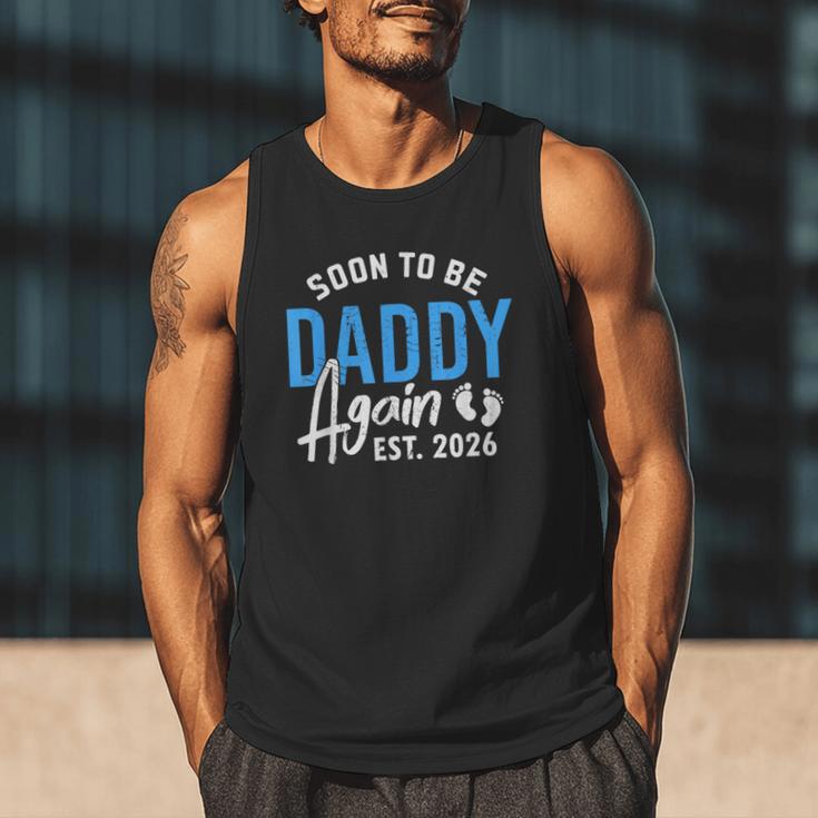 Soon To Be Daddy Again Est 2026 Dad Baby Announcement Men Tank Top